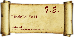 Tibád Emil névjegykártya