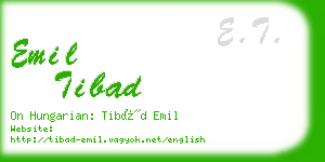 emil tibad business card